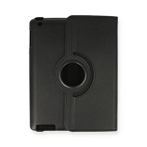 iPad 4 9.7 K�l�f 360 Tablet Deri K�l�f - Siyah