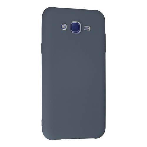 Galaxy J7 K�l�f Nano i�i Kadife Silikon - Gri