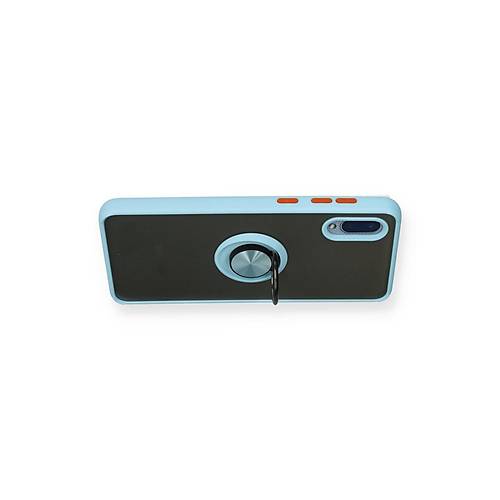 Galaxy A02 K�l�f Montreal Y�z�kl� Silikon Kapak - Buz Mavi