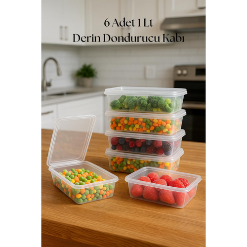 6�l� Derin Dondurucu Saklama Kab� & Organizeri 1 lt 12,5x19,5x5,5 cm