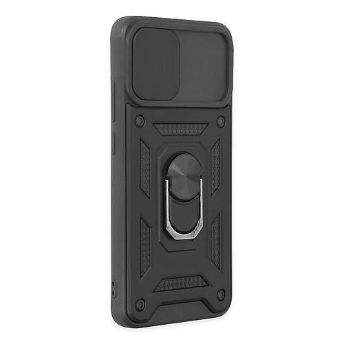 Galaxy A03 K�l�f Pars Lens Y�z�kl� Silikon - Siyah