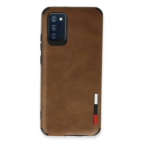 Galaxy A03S K�l�f Loop Deri Silikon - Kahverengi