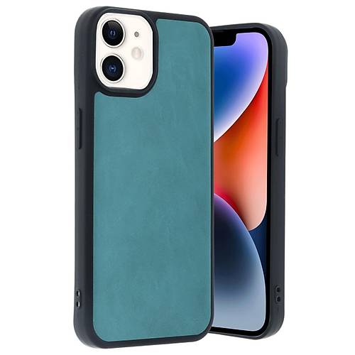 iPhone 11 K�l�f Aras Deri Kapak - A��k Ye�il