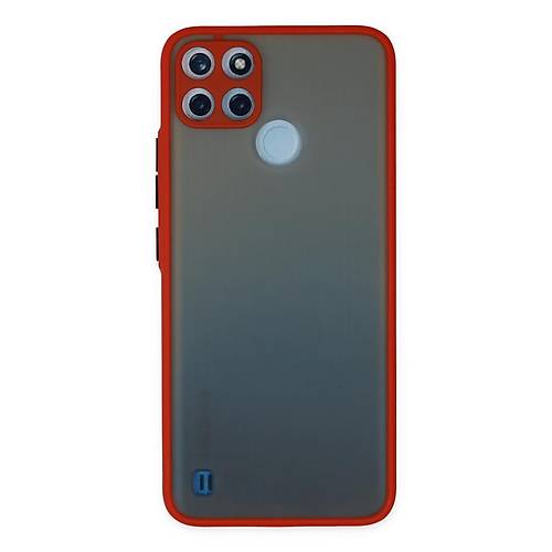 Realme C21Y K�l�f Montreal Silikon Kapak - K�rm�z�