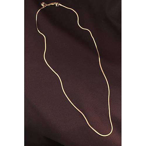 �elik Gold Renk 60 cm �nce �talyan Zincir Kolye