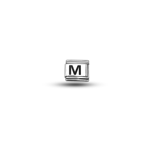 M Harf Charm | �elik Bileklik Aksesuar� | Ki�iye �zel Harf Mod�l� | Minimal & ��k