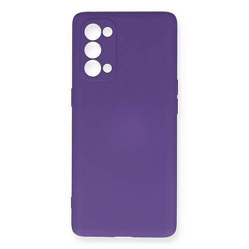 Reno 5 Pro K�l�f Nano i�i Kadife Silikon - Mor