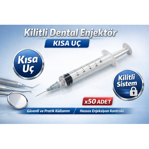 Kilitli Dental Enjekt�r K�sa U� Luer Lock ��r�nga � Di� Hekimli�i ��in G�venli ve Pratik Kullan�m