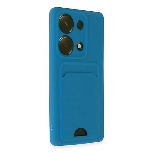 Redmi Note 13 Pro 4G K�l�f Kelvin Kartvizitli Silikon - Mavi