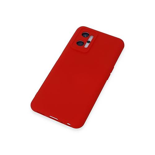 Realme 9i 4G K�l�f Nano i�i Kadife Silikon - K�rm�z�