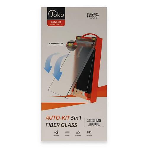 Galaxy S23 Ultra AutoKit 5in1 Fiber Hayalet Cam Ekran Koruyucu