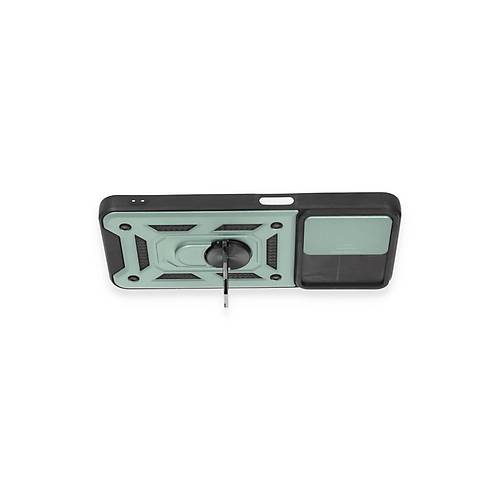 Realme C35 K�l�f Pars Lens Y�z�kl� Silikon - Ye�il