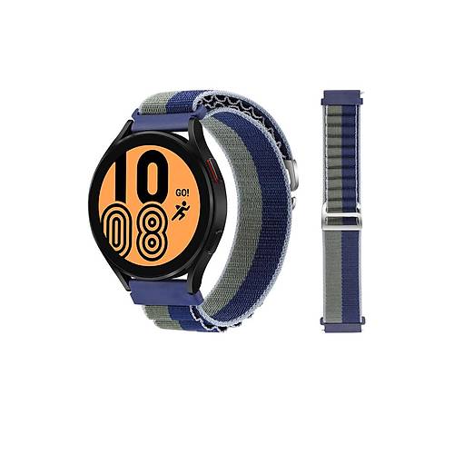 Watch 20mm KR410 Kuma� Kordon - Lacivert-Ye�il