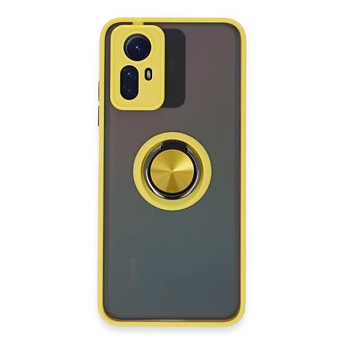 Redmi Note 12S K�l�f Montreal Y�z�kl� Silikon Kapak - Sar�