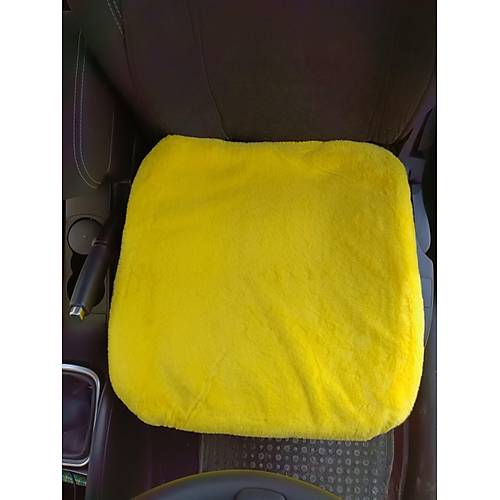 Yumu�ak T�yl� Pelu� Serme Oto Koltuk Koruyucu Minder �n Tekli Sar�