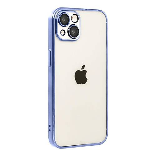 iPhone 15 Razer Lensli Silikon - A��k Mavi