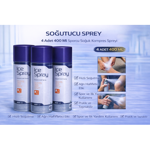 So�utucu Sprey 400 Ml 4 Adet Sporcu So�uk Kompres Spreyi