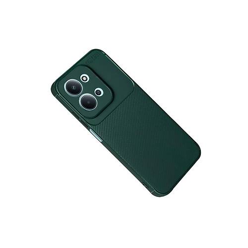 Redmi 15C 5G Auto Focus Karbon Kapak - Koyu Ye�il