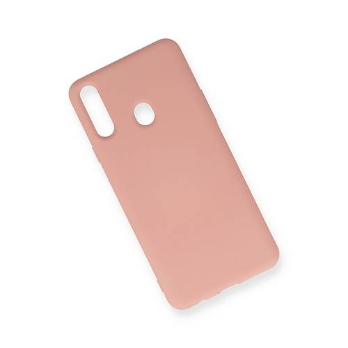 Galaxy A20S K�l�f Nano i�i Kadife Silikon - Pudra