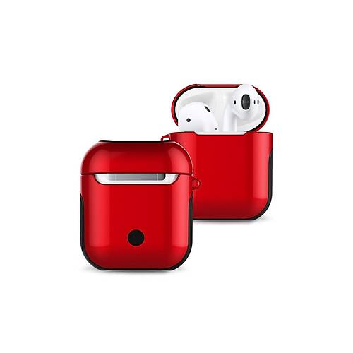 Airpods 2 (2.nesil) 3in1 K�l�f - K�rm�z�