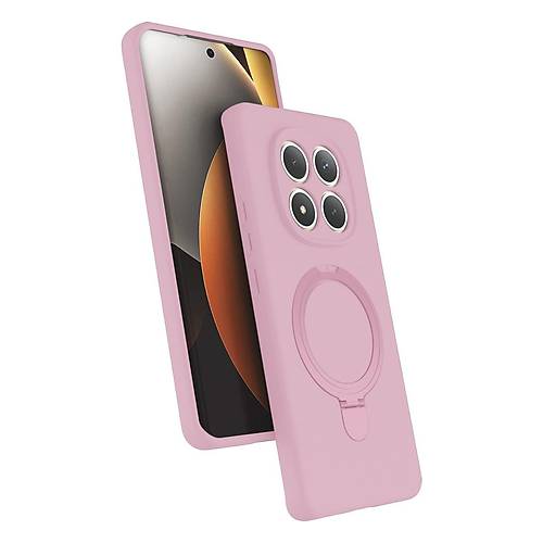 Redmi Note 15 Pro 5G Regal Magsafe Standl� Kapak - A��k Pembe