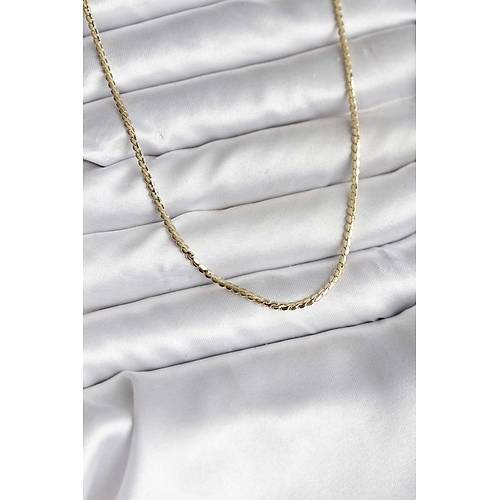 14K Gold Renk Kaplama Ezme Zincir Model CM Kad�n Kolye