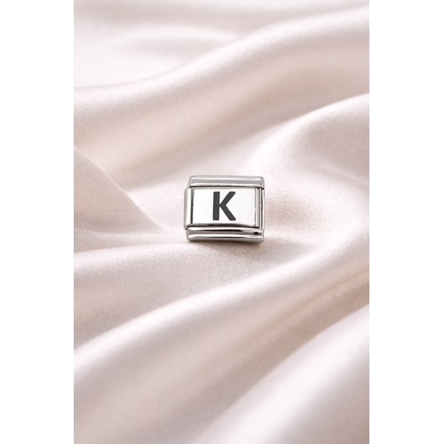 K Harf Charm | �elik Bileklik Aksesuar� | Ki�iye �zel Harf Mod�l� | Minimal & ��k Tasar�m