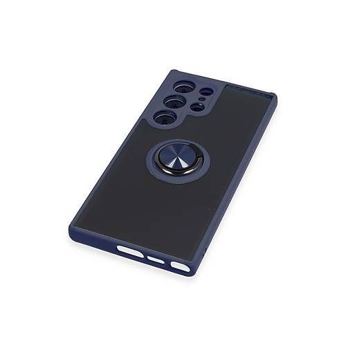 Galaxy S23 Ultra K�l�f Montreal Y�z�kl� Silikon Kapak - Lacivert