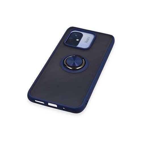 Redmi 12C K�l�f Montreal Y�z�kl� Silikon Kapak - Lacivert