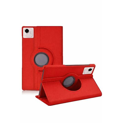 Pad X9A 360 Tablet Deri K�l�f - K�rm�z�