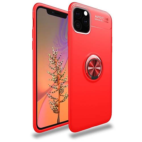 iPhone 11 Pro K�l�f Range Y�z�kl� Silikon - K�rm�z�