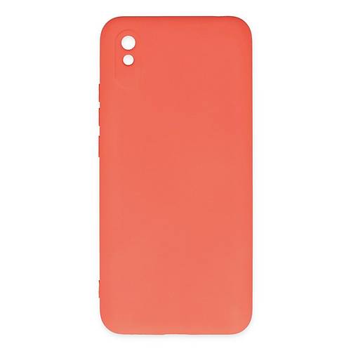 Redmi 9A K�l�f Nano i�i Kadife Silikon - Turuncu