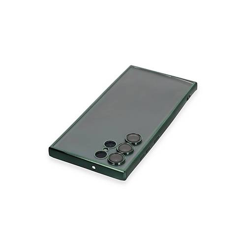 Galaxy S22 Ultra K�l�f Razer Lensli Silikon - Ye�il