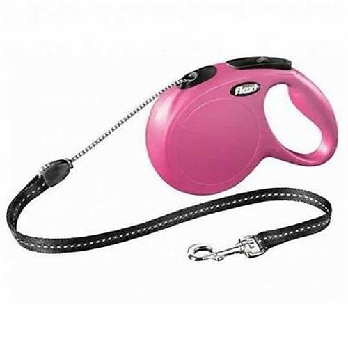 New Classic Otomatik �p K�pek Gezdirme Tasmas� Medium 8 Mt Pembe