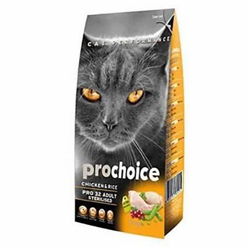 32 Sterilised Tavuklu ve Pirin�li K�s�rla�t�r�lm�� Kedi Mamas� 2 Kg
