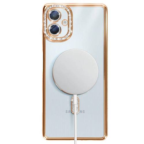 Galaxy A06 Joke Simli Magneticsafe K�l�f - Gold