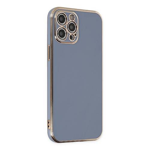 iPhone 12 Pro K�l�f Volet Silikon - Mavi