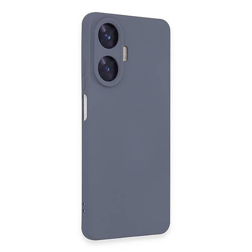 Realme C55 K�l�f Nano i�i Kadife Silikon - Gri