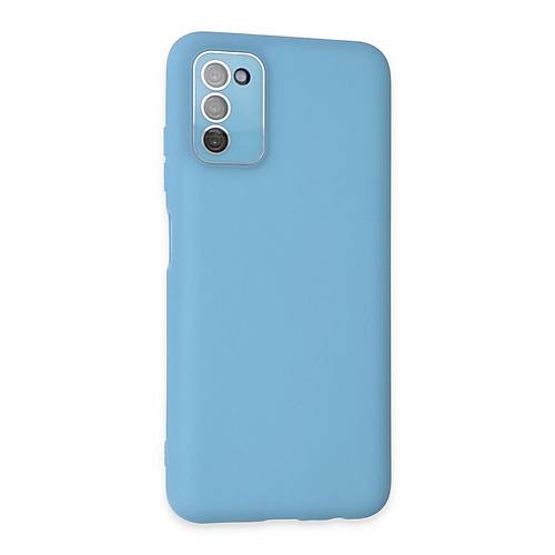 Galaxy A03S K�l�f Lansman Glass Kapak - Mavi
