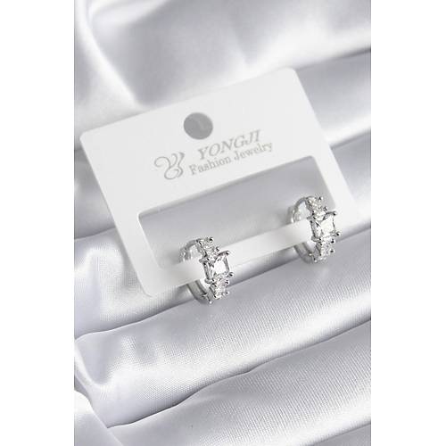 Pirin� G�m�� Renk Zirkon Ta�l� Kad�n K�pe