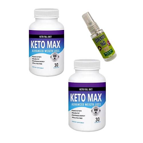 Keto Max Destekleyici �r�n  30'lu X 2 Adet + Masaj Ya�� 30 ml