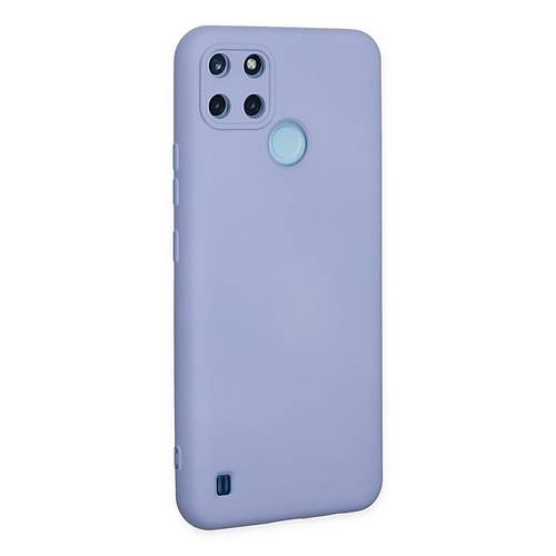 Realme C25Y K�l�f Nano i�i Kadife Silikon - Lila