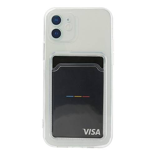 iPhone 12 K�l�f Kart �effaf Silikon - �effaf