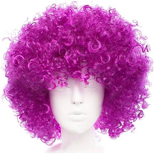 Koyu Mor Renk Violet Afro Bonus Sa� Peruk