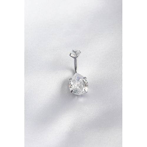 316L Cerrahi �elik Zirkon Ta�l� Damla Model Kad�n G�bek Piercing