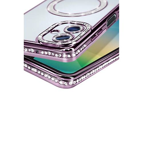 Galaxy A06 Joke Simli Magneticsafe K�l�f - Derin Mor