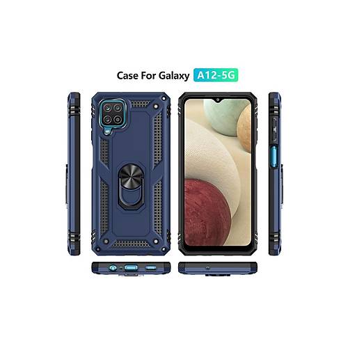 Galaxy A22 K�l�f Sofya Y�z�kl� Silikon Kapak - Lacivert