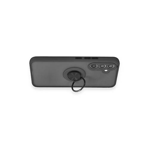 Galaxy A54 5G K�l�f Montreal Y�z�kl� Silikon Kapak - Siyah
