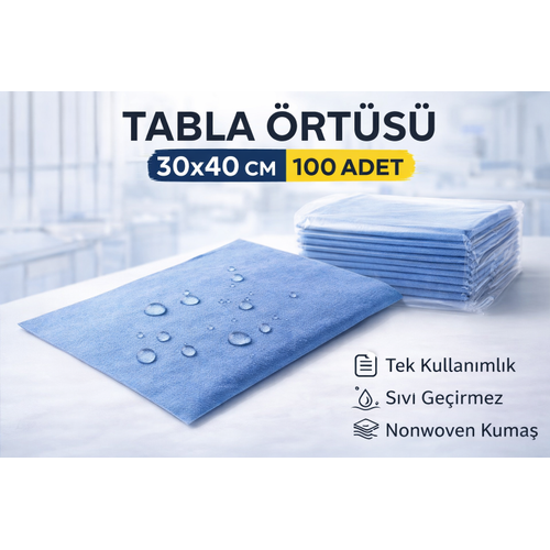 Tabla �rt�s� 30x40 Cm 100 Adet Tek Kullan�ml�k S�v� Ge�irmez Nonwoven �rt�