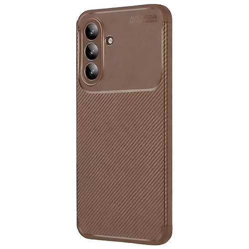 Galaxy A57 5G Auto Focus Karbon Kapak - Kahverengi